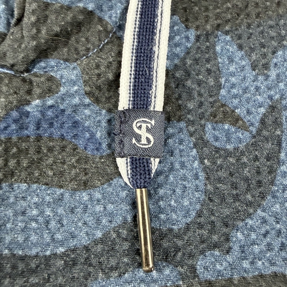 FootJoy x Todd Snyder Seersucker Golf Shorts Men's XL Stretch Designer Blue Camo - Picture 12 of 16